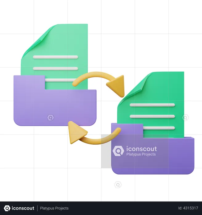File Sharing  3D Icon
