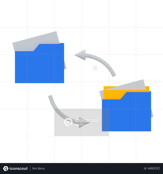 File Sharing  3D Illustration