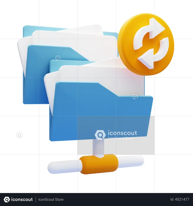 File Sharing  3D Icon