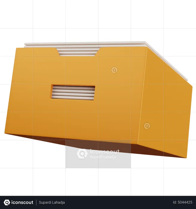 File Storage Floating  3D Icon