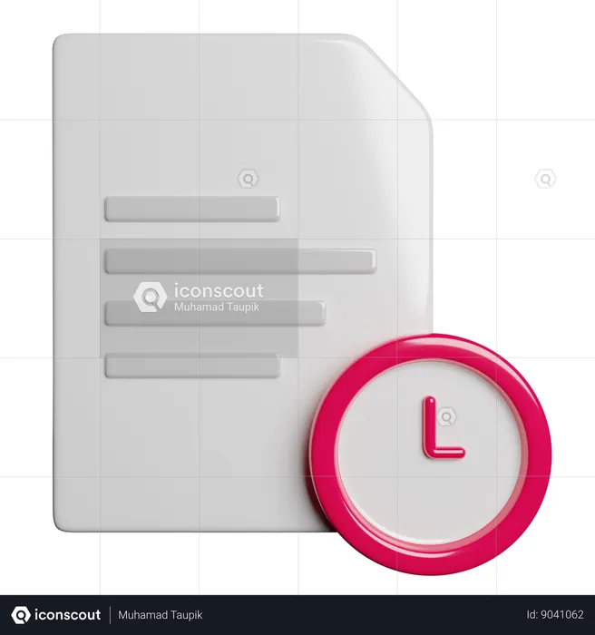 File Time  3D Icon