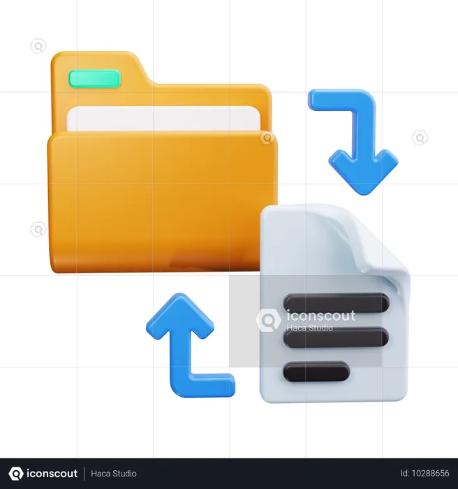 File Transfer  3D Icon