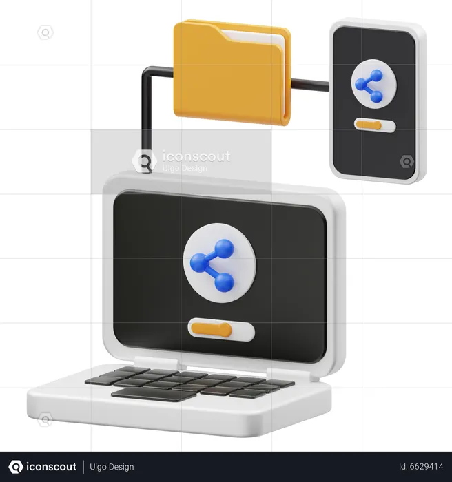 File Transfer  3D Icon