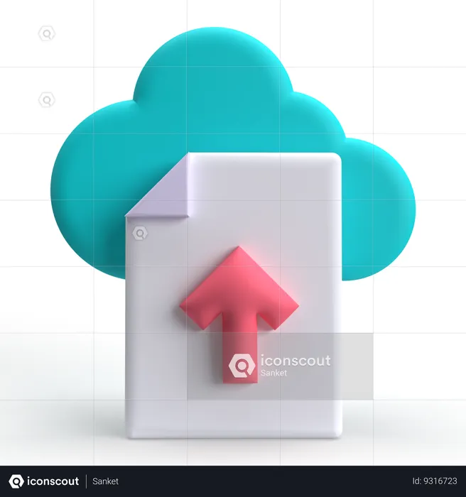 File Upload  3D Icon