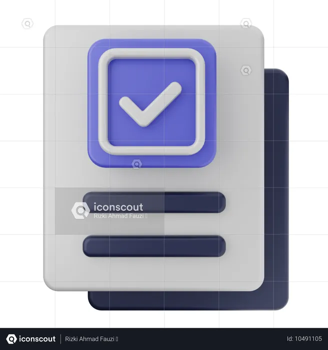 File Verification  3D Icon