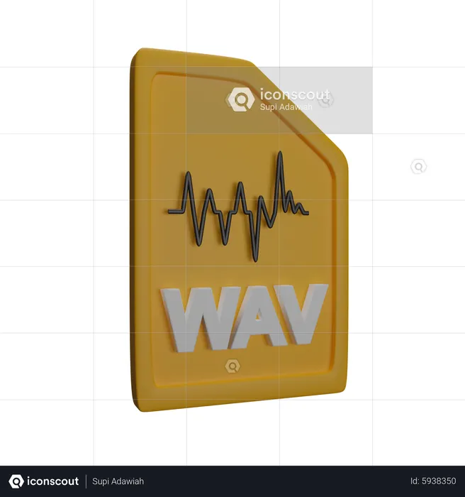 File Wav  3D Icon