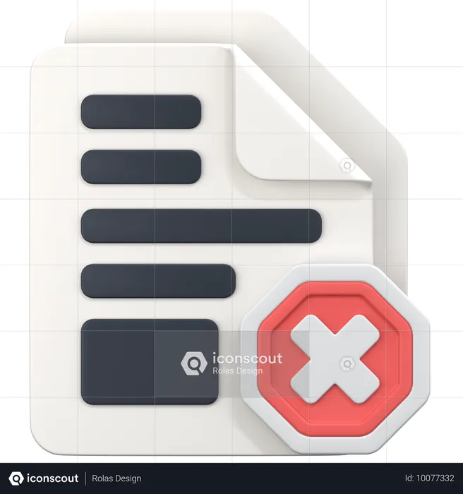 ブロック記号付きファイル  3D Icon