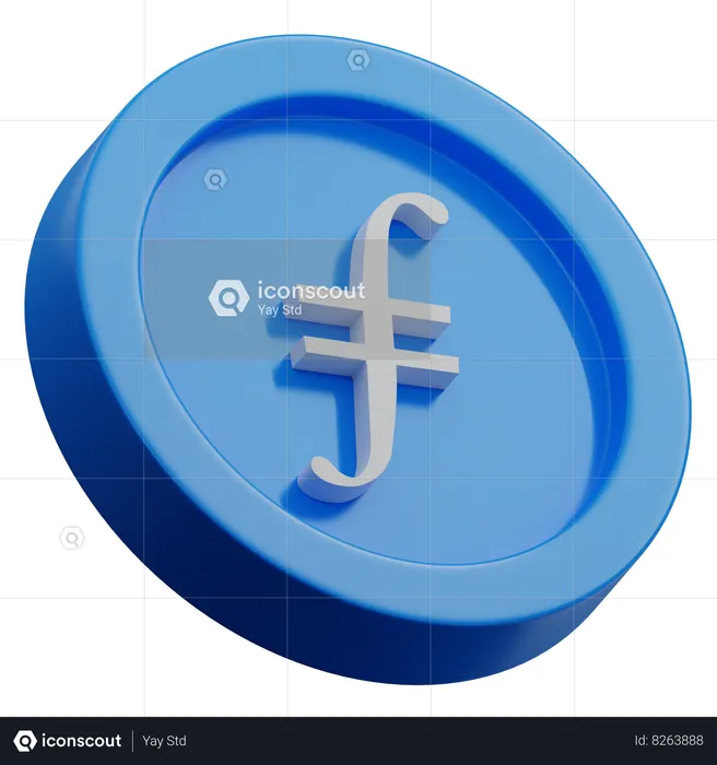 Filecoin Logo 3D Icon