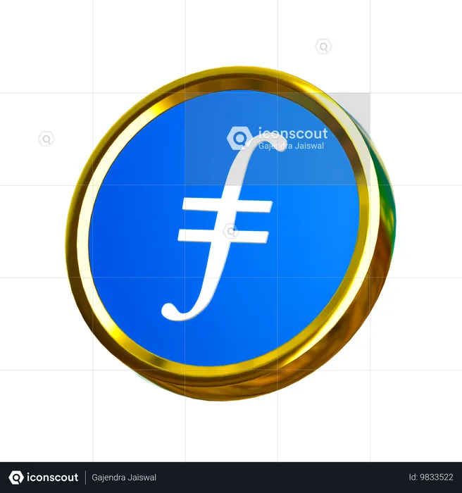 ファイルコイン  3D Icon