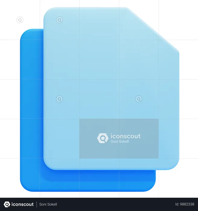 Files  3D Icon