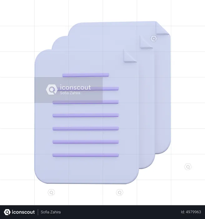 Files  3D Icon