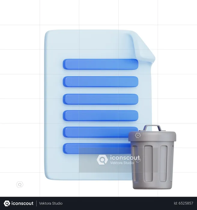 Files Deleted  3D Icon