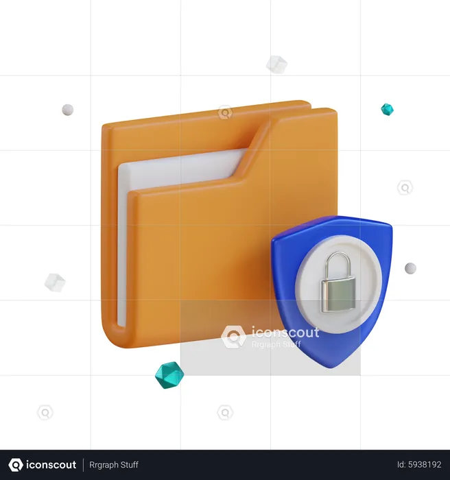 Files Security  3D Icon