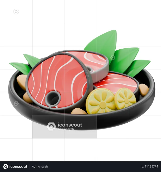 Filete de atún  3D Icon