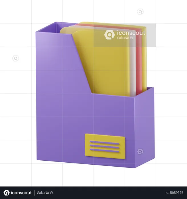 Filing Box  3D Icon