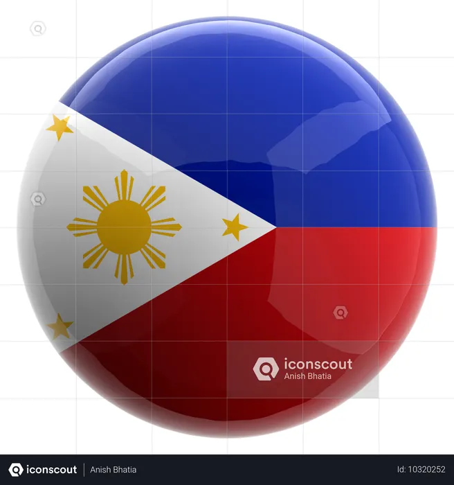 Filipinas Flag 3D Icon