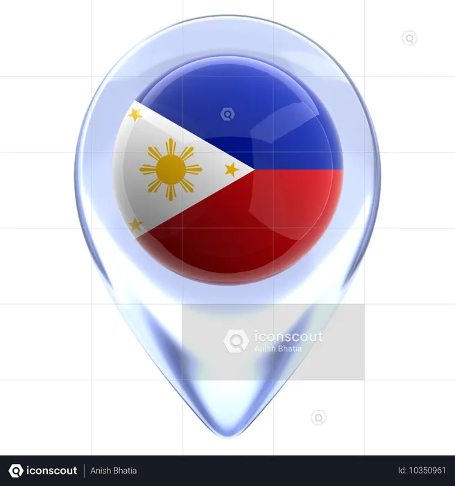 Filipinas Flag 3D Icon