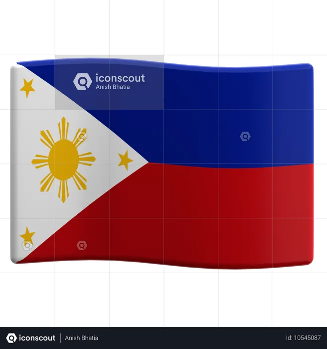 Filipinas Flag 3D Icon