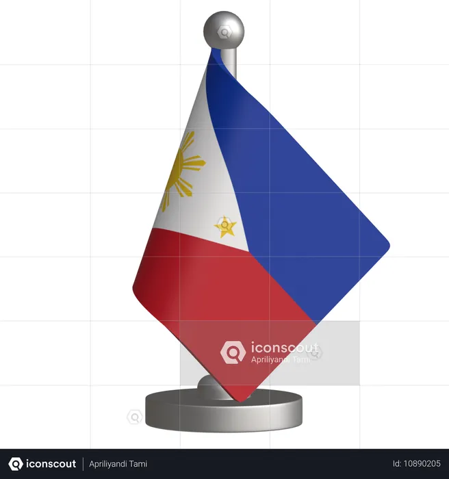 Bandeira de mesa das Filipinas  3D Icon