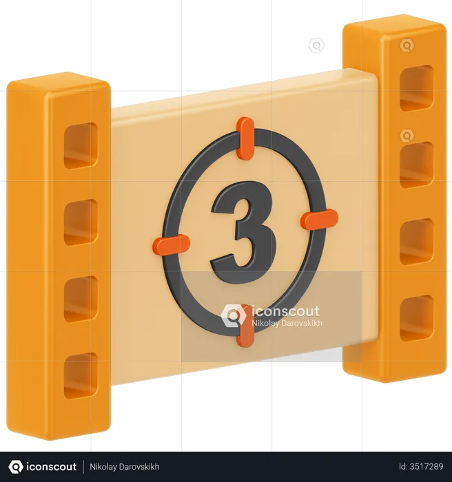 Film Countdown  3D Illustration