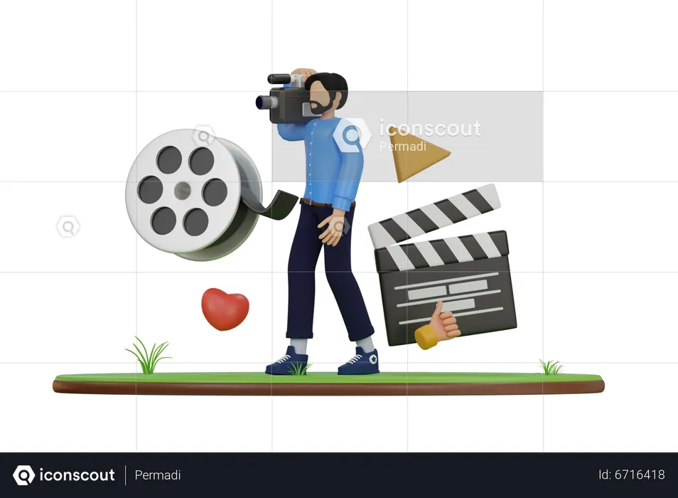Film Director  3D Icon