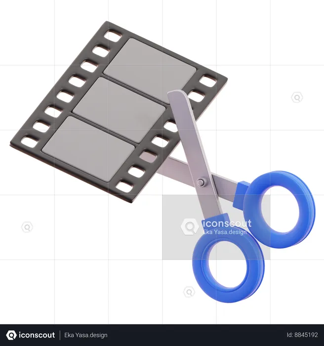 Film Editing  3D Icon