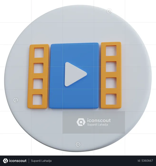 Film Reel  3D Icon