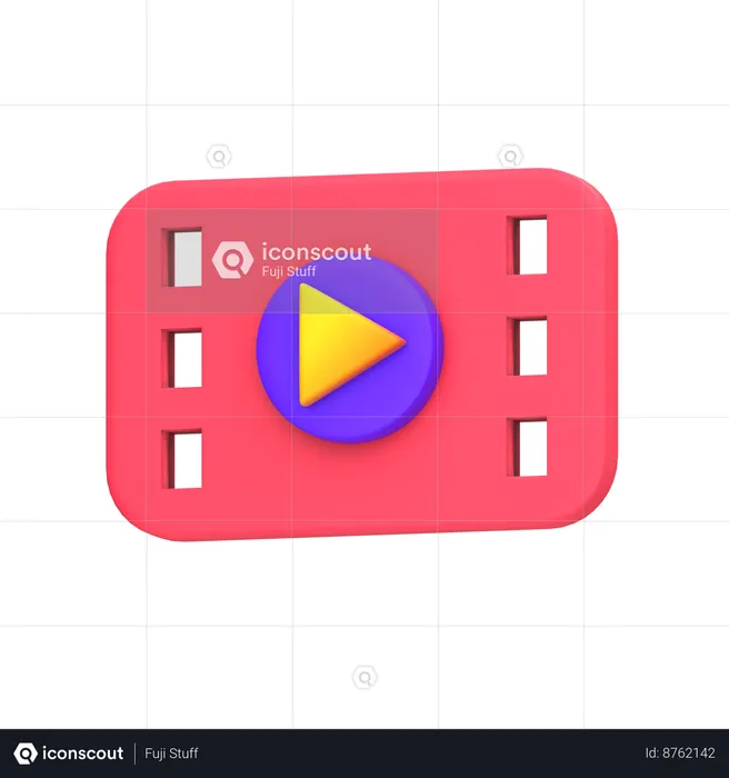 Film Reel  3D Icon