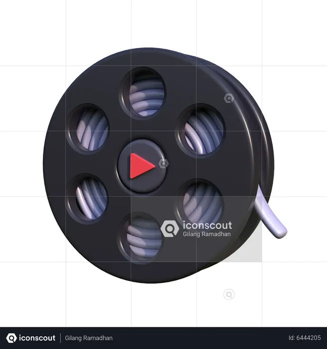 Film Reel  3D Icon