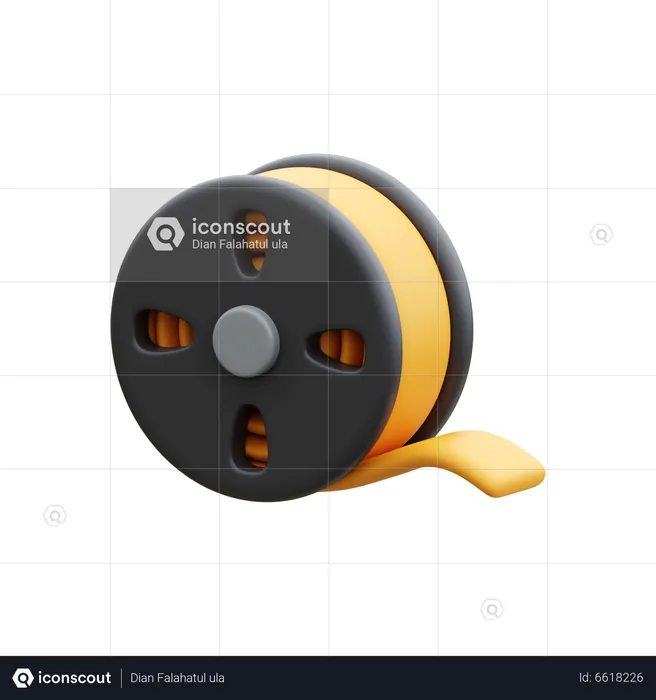 Film Reel  3D Icon