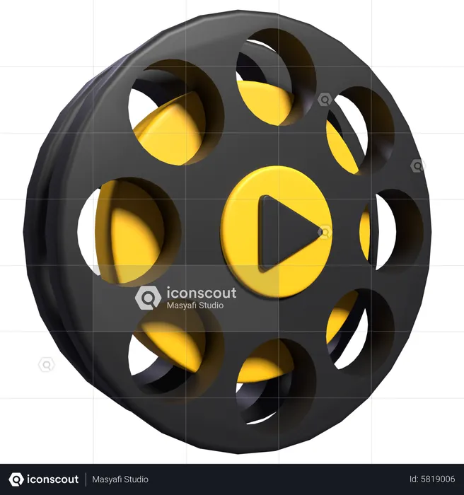 Film Reel  3D Icon