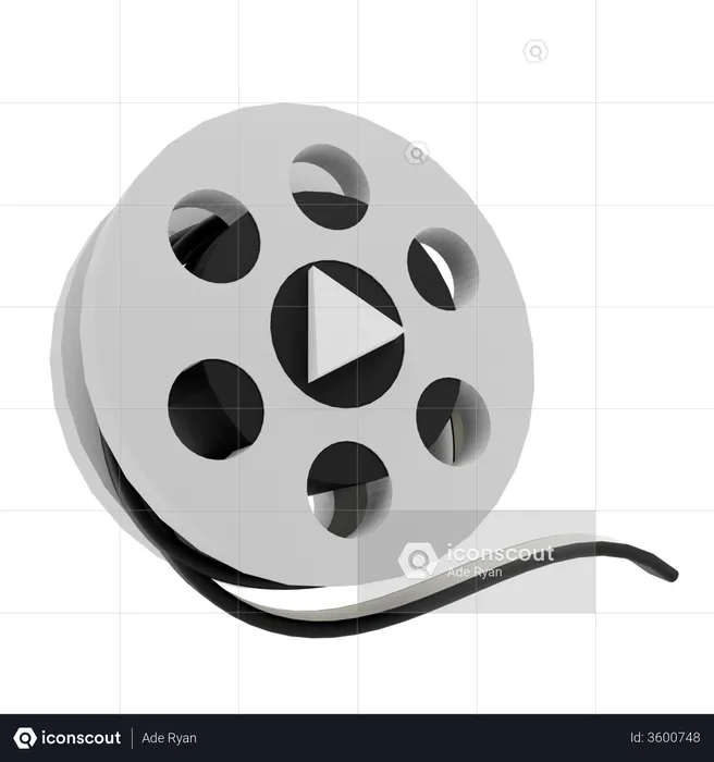 Film Reel 3D Illustration download in PNG, OBJ or Blend format