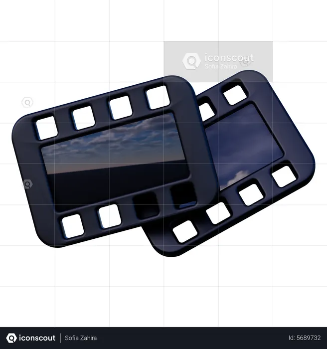 Film Reel  3D Icon