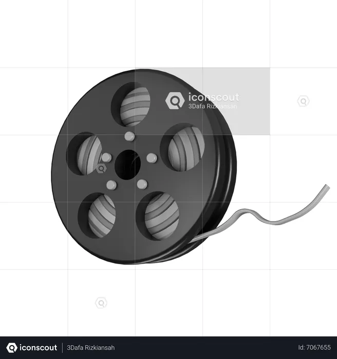 Film Reel 3D Illustration download in PNG, OBJ or Blend format