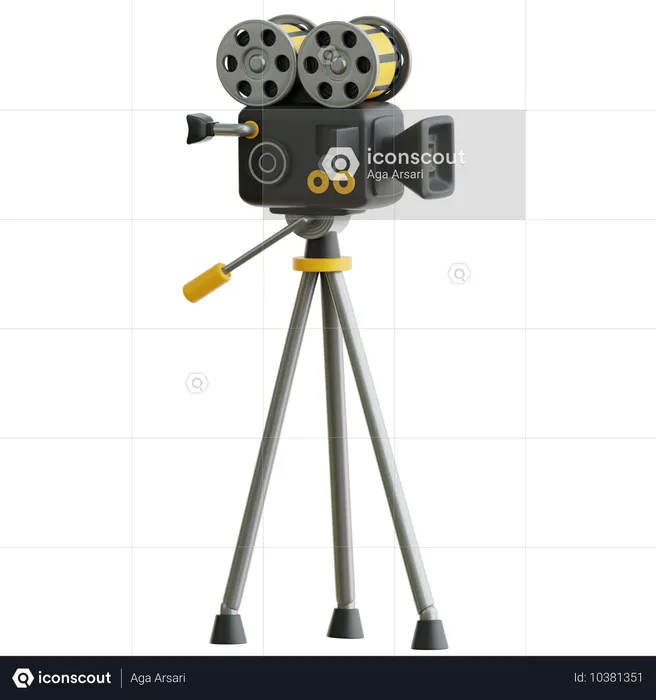 Filmkamera  3D Icon