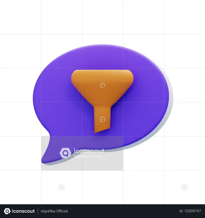 Chat-Blase filtern  3D Icon