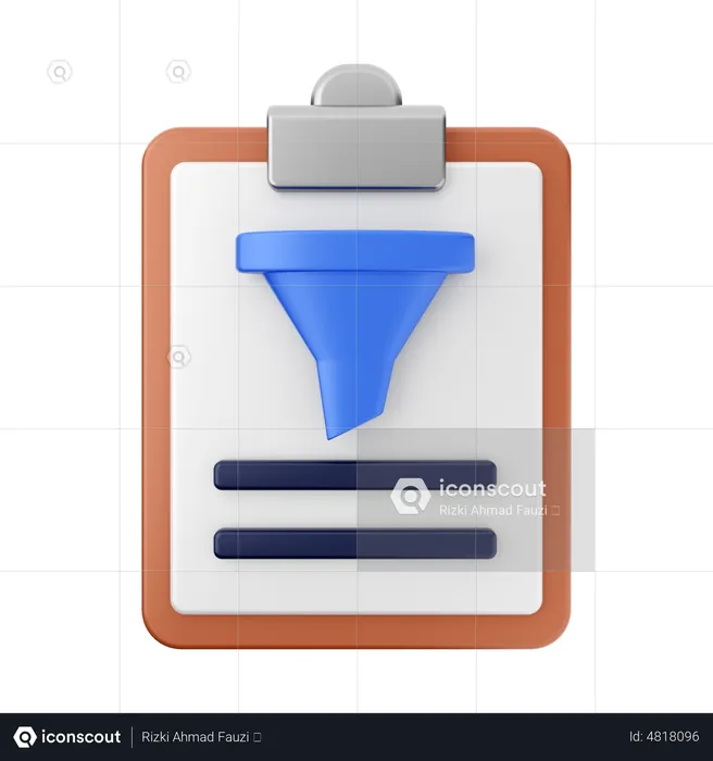 Filter Report  3D Icon