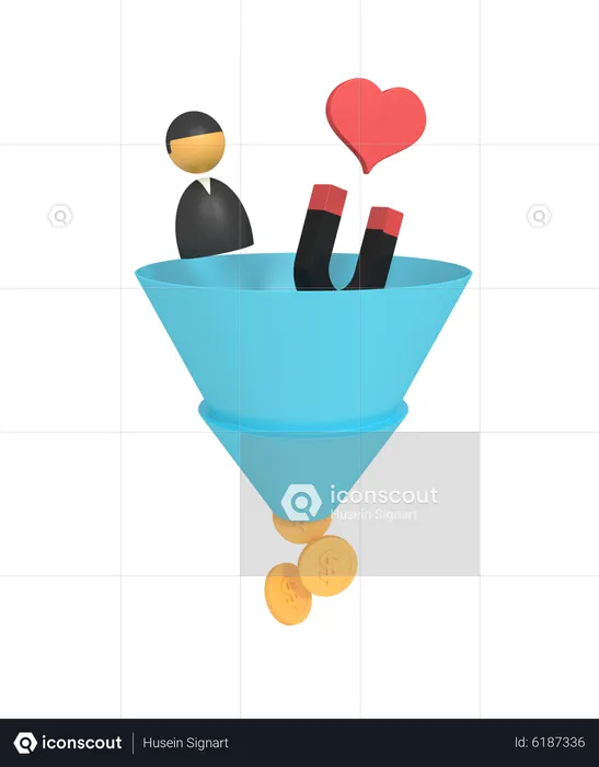 Filtragem de dados  3D Icon