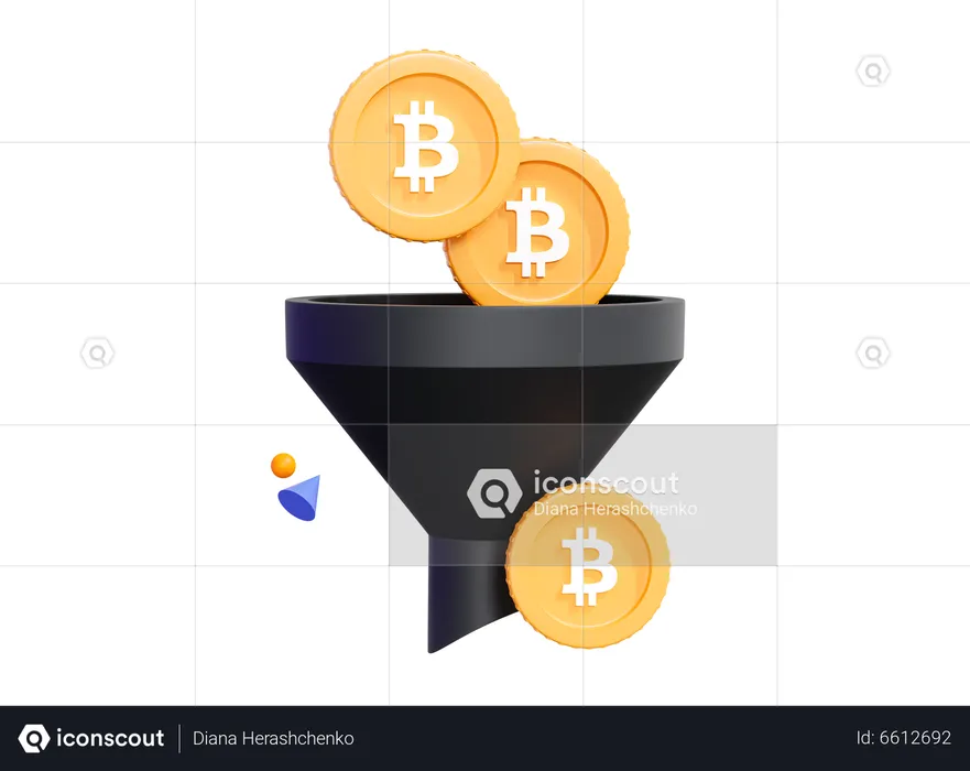 Filtro Bitcoin  3D Icon