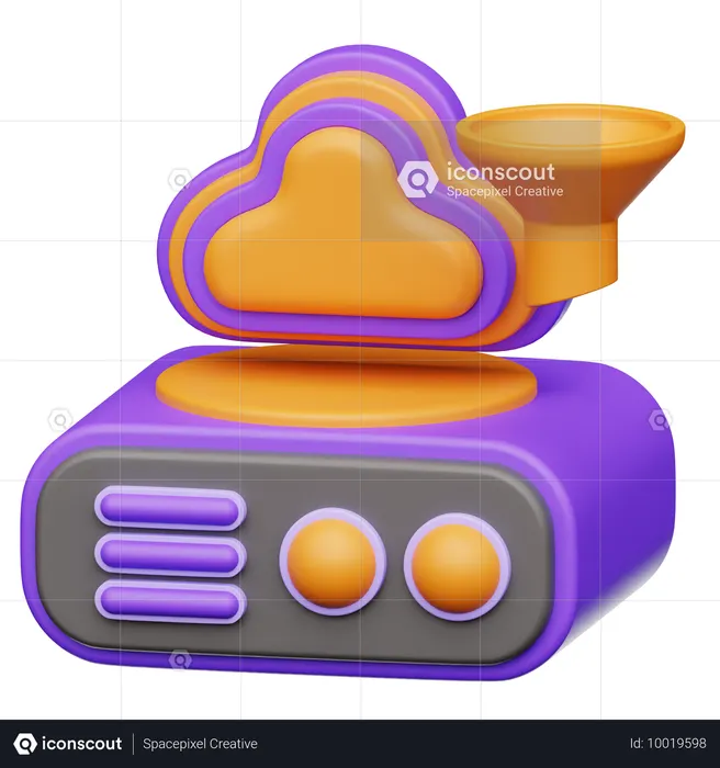 Filtro de computación en la nube  3D Icon