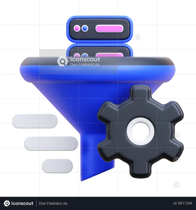 Filtro de datos  3D Icon