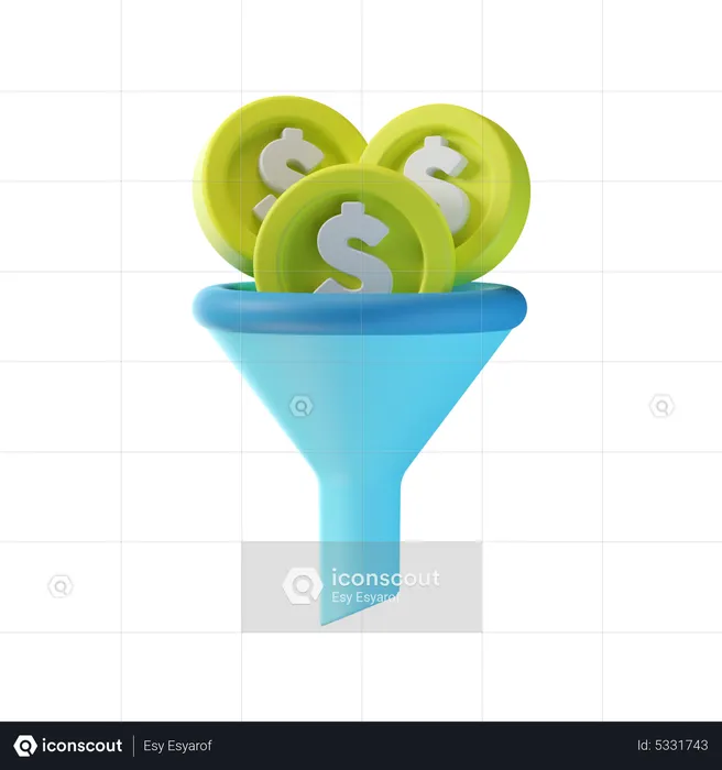 Filtro de dinero  3D Icon