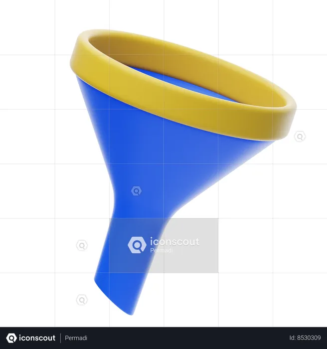 Filtro de embudo de ventas  3D Icon