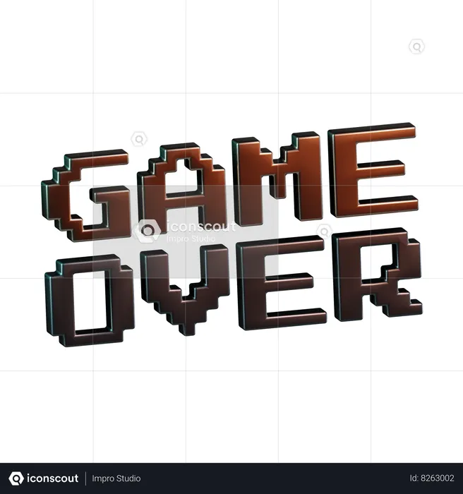 Game Over  3D Icon