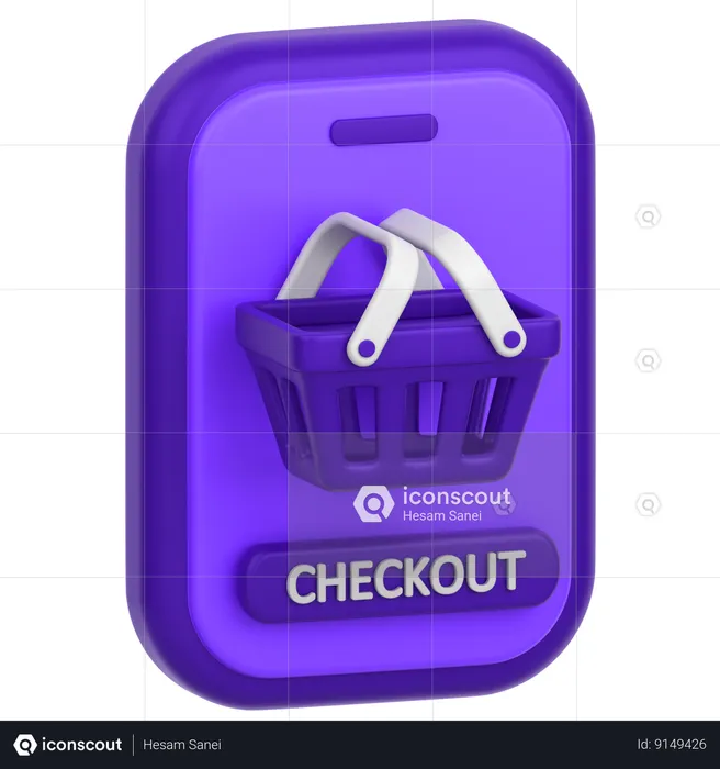 Checkout de compras  3D Icon