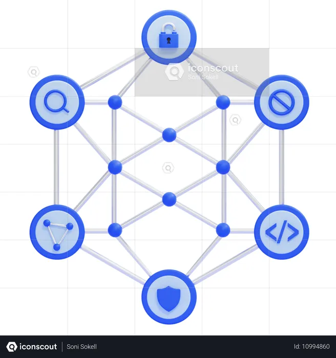 Finanças Descentralizadas  3D Icon