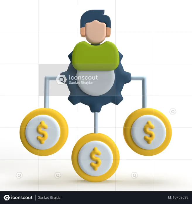 Gestão financeira  3D Icon