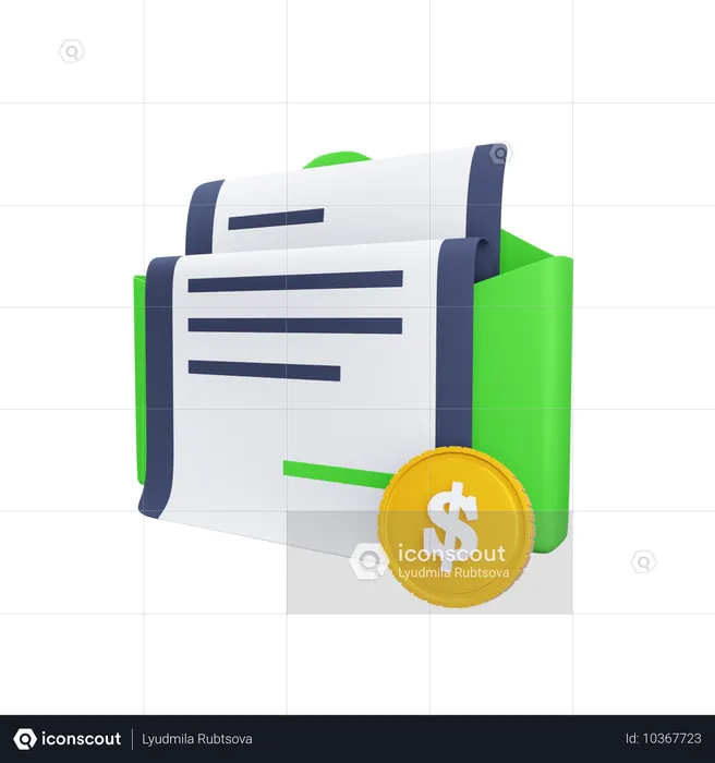 Correio financeiro  3D Icon