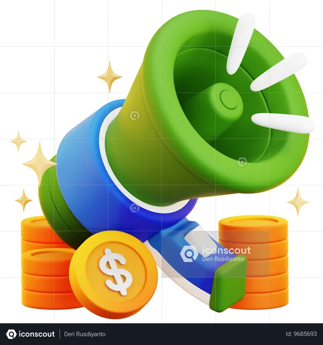 Marketing Financeiro  3D Icon