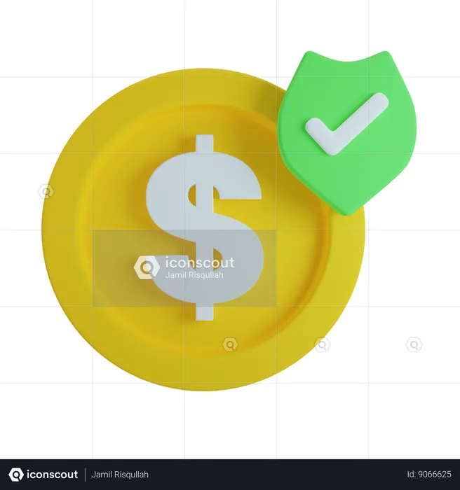 Segurança Financeira  3D Icon